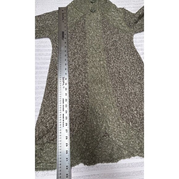 PrAna Womens Soft Angelica Duster Cardigan Sweater Medium Knit Gray Button Front - Picture 8 of 8